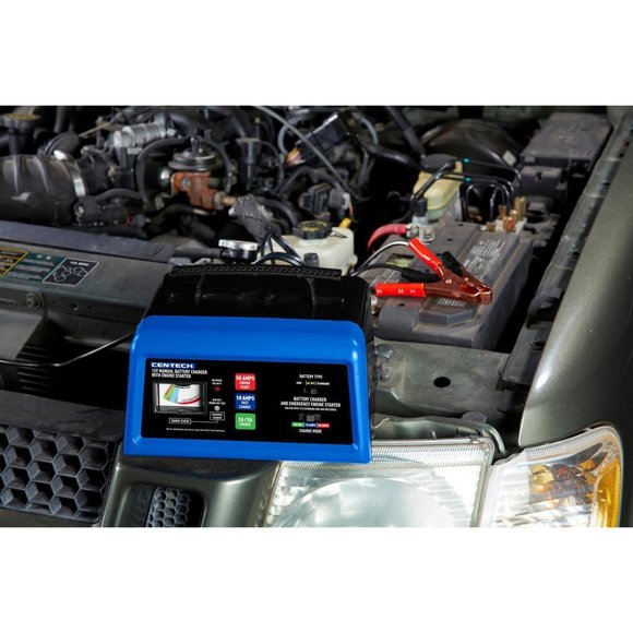 CEN-TECH Battery Charger, Engine Starter 50 Amp/10 Amp 12V For Cars, Trucks, etc - Picture 4 of 10